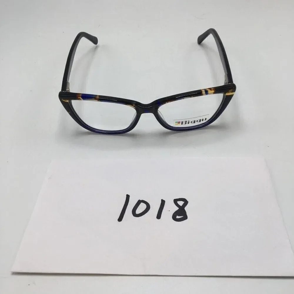 Biggu Womens Eyeglass Frames Black Brown Tortoise Shell Cat Eye Full Rim New